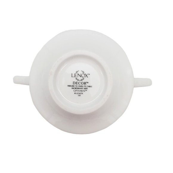 Set of Two Lenox Uptown Cream Soup Bowls, 2 Handles 4" Replacement - Picture 4 of 4